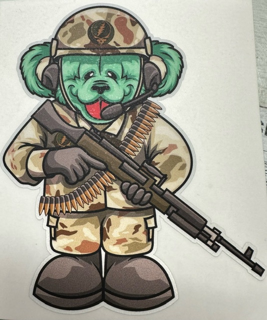 Military Dancing Bear Sticker 